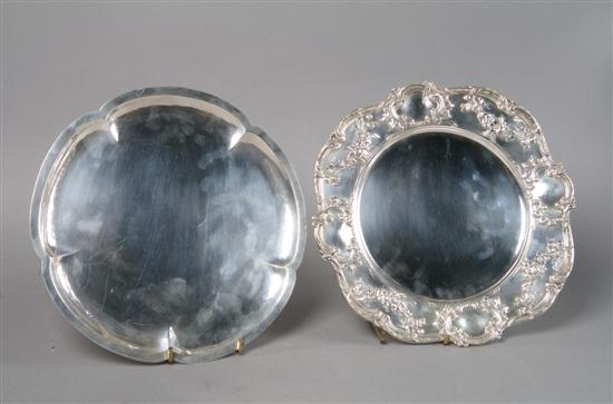 Appraisal: A Group of Two American Sterling Dishes Diameter inches