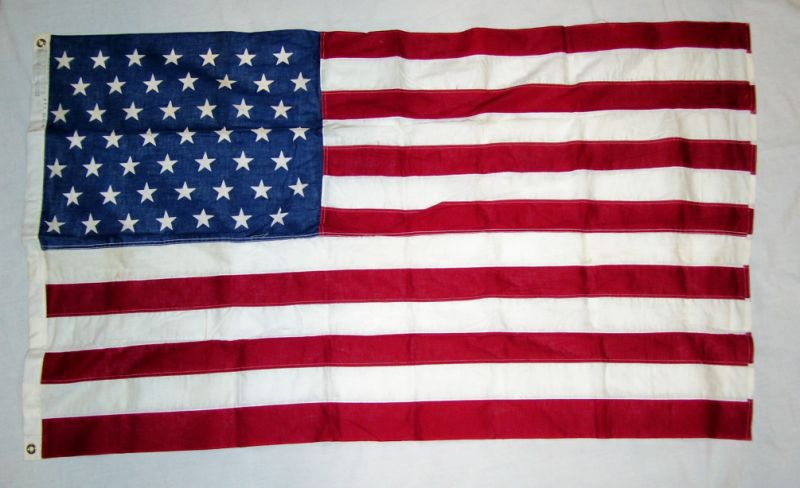 Appraisal: Star U S Flag Flag is stamped Obtained at the