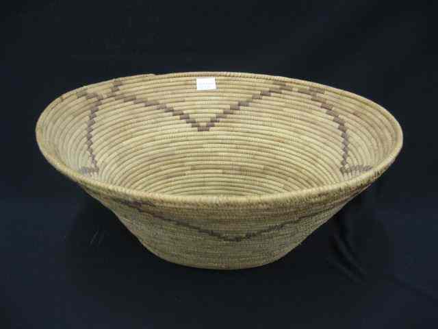 Appraisal: Papago Indian Oval Basket decorated '' X '' '' deep