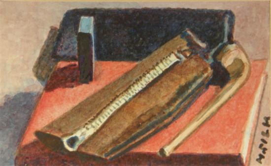 Appraisal: Henry Silk - English still-life with pipe and book still-life