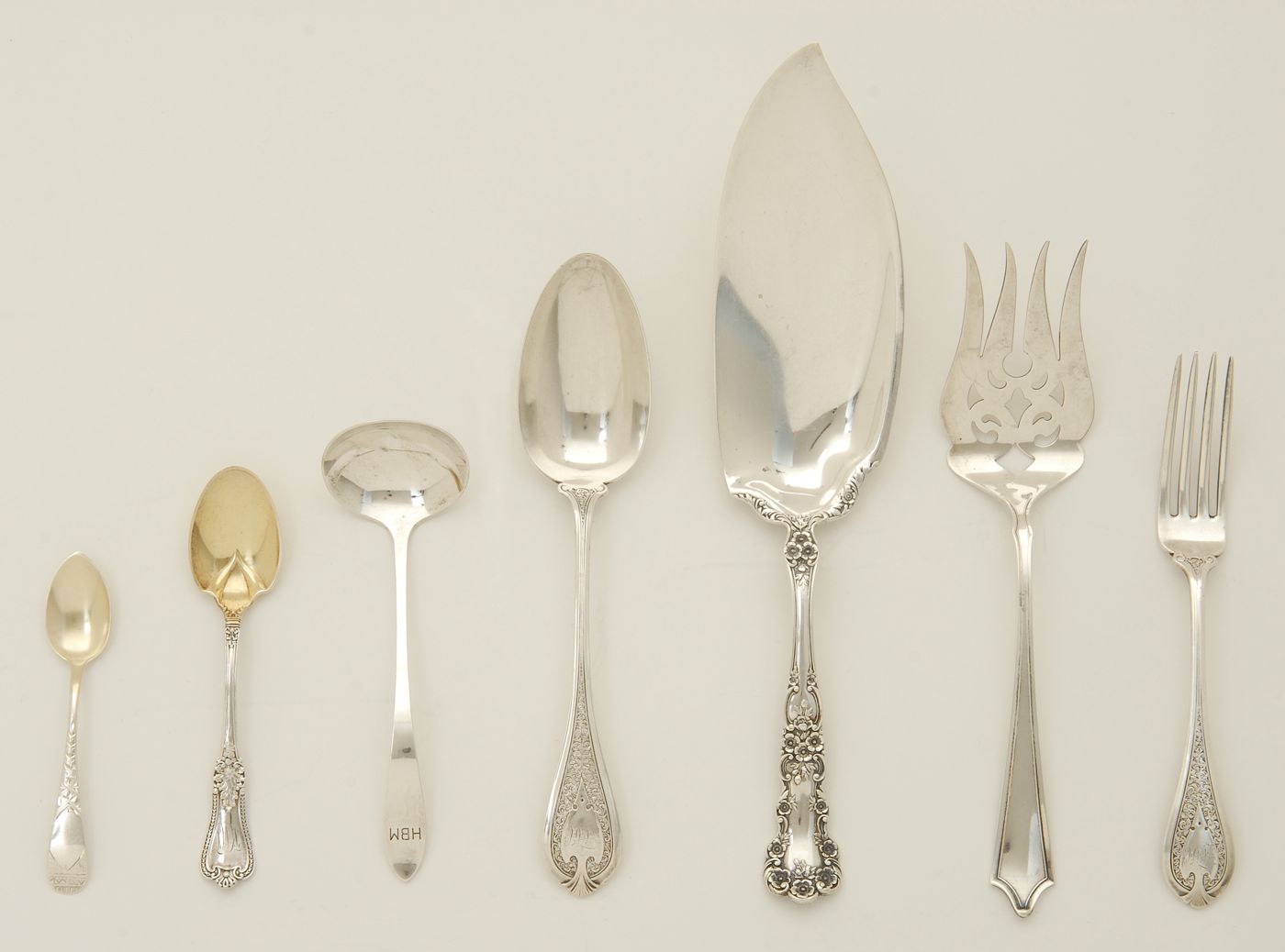 Appraisal: TWENTY-FOUR PIECES OF STERLING SILVER FLATWARE By various makers Pieces