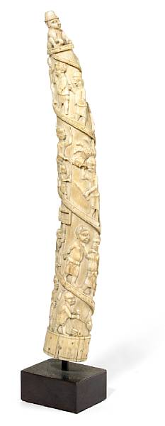 Appraisal: A Luango carved ivory tusk Democratic Republic of the Congo