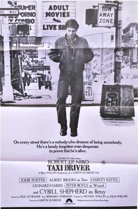 Appraisal: TAXI DRIVER Columbia x Australian one-sheet posters Condition B to