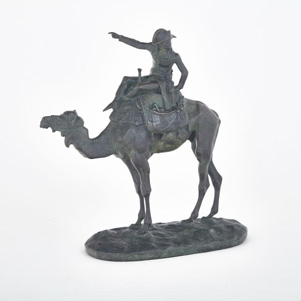 Appraisal: French Patinated Bronze Group of Napoleon on a Camel by