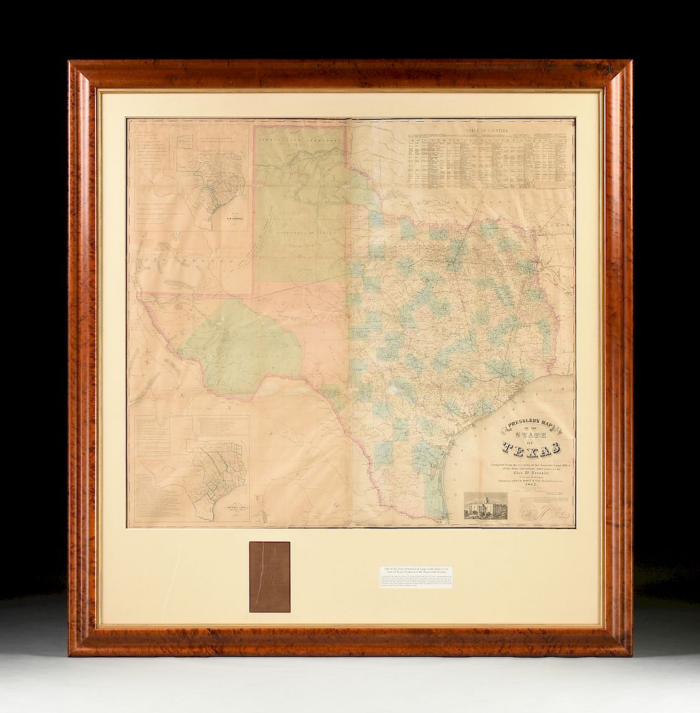 Appraisal: A RARE ANTIQUE CIVIL WAR ERA MAP Pressler's Map of