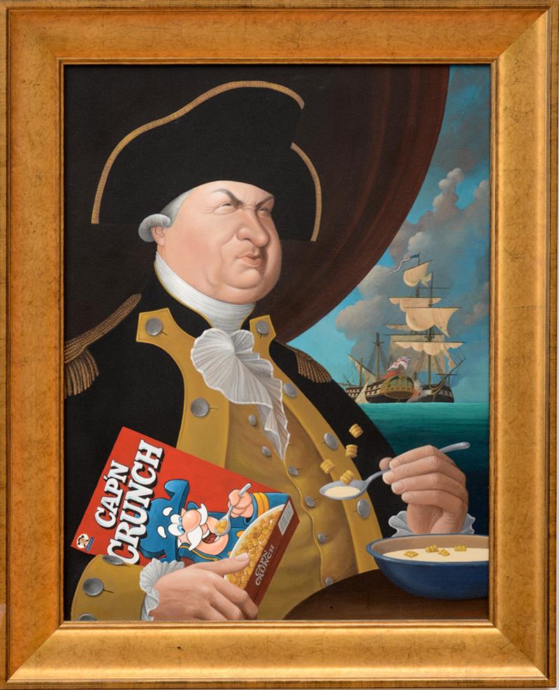 Appraisal: BARRY ROCKWELL CAPTAIN CRUNCH Oil on canvasboard signed 'Barry' lower