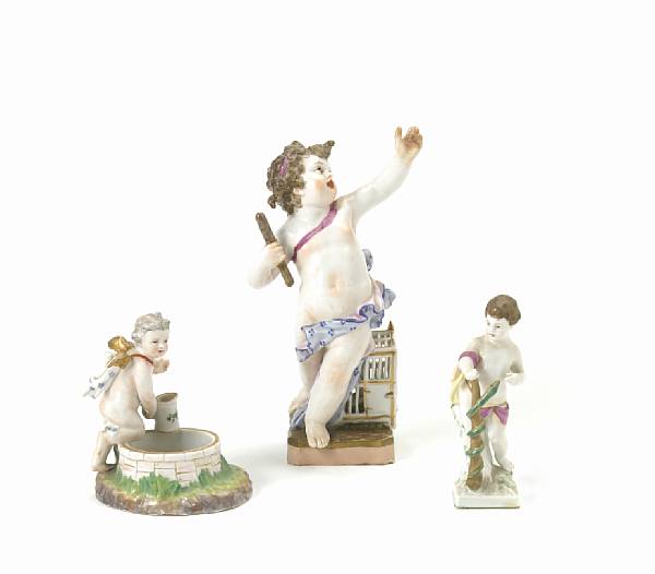 Appraisal: A group of five Berlin K P M porcelain figures