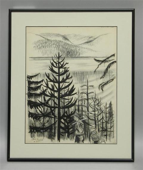 Appraisal: VICTOR DE PAUW AMERICAN - PRIEST LAKE IDAHO c Ink