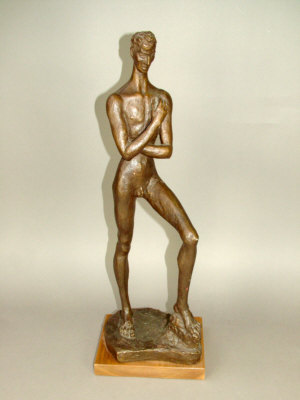 Appraisal: Austin Mid th Century School- Standing male figure patinated plaster