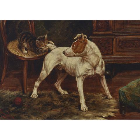 Appraisal: Fannie Moody - THE TABBY AND THE TERRIER British Oil