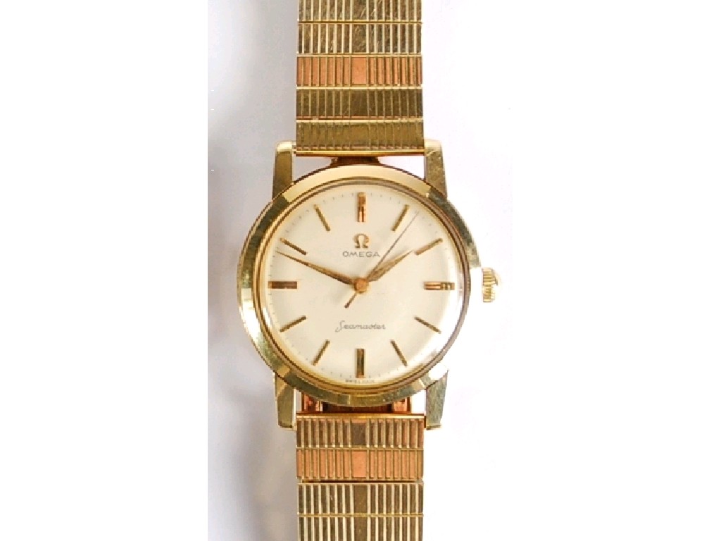 Appraisal: GENT'S ct GOLD OMEGA 'SEAMASTER' AUTOMATIC WRIST WATCH with circular