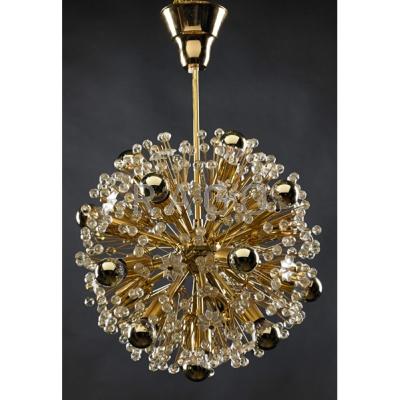 Appraisal: EMIL STEJNAR b Radiating chandelier Austria s Glass enameled metal