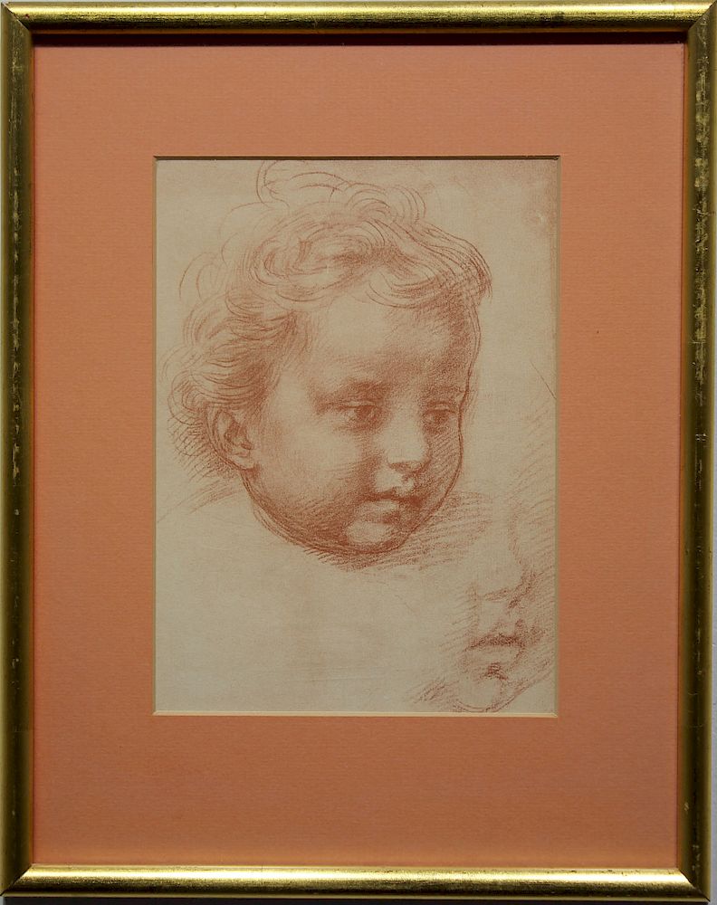 Appraisal: Old Master Style Drawing of a Young Boy Old Master