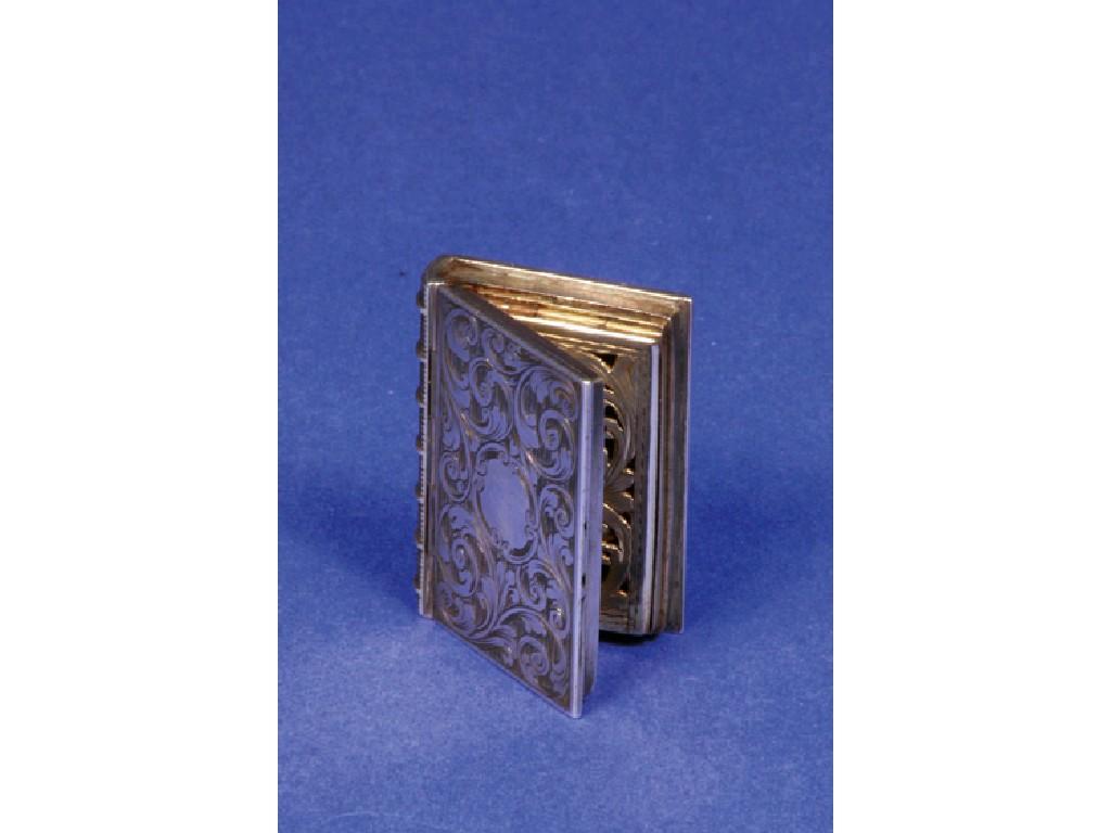 Appraisal: A VICTORIAN VINAIGRETTE in the form of a book with