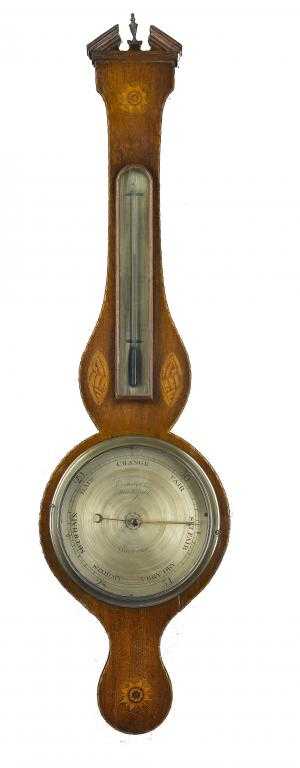 Appraisal: A GEORGE IV MAHOGANY BAROMETER engraved on the silvered dial