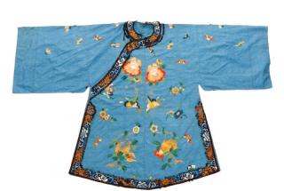 Appraisal: Chinese Embroidered Silk Robe Chinese early to mid th century