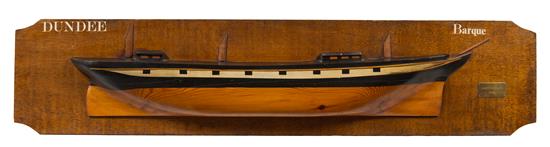 Appraisal: Sale Lot A Polychrome Half-Hull Model of a Yacht Dunee