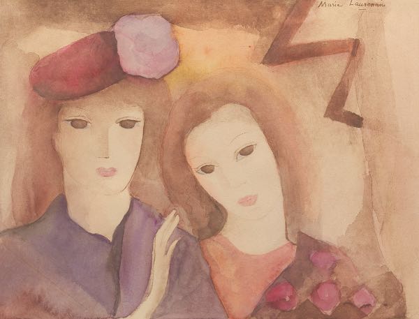 Appraisal: MARIE LAURENCIN FRENCH - x image size Two Women Aquatint