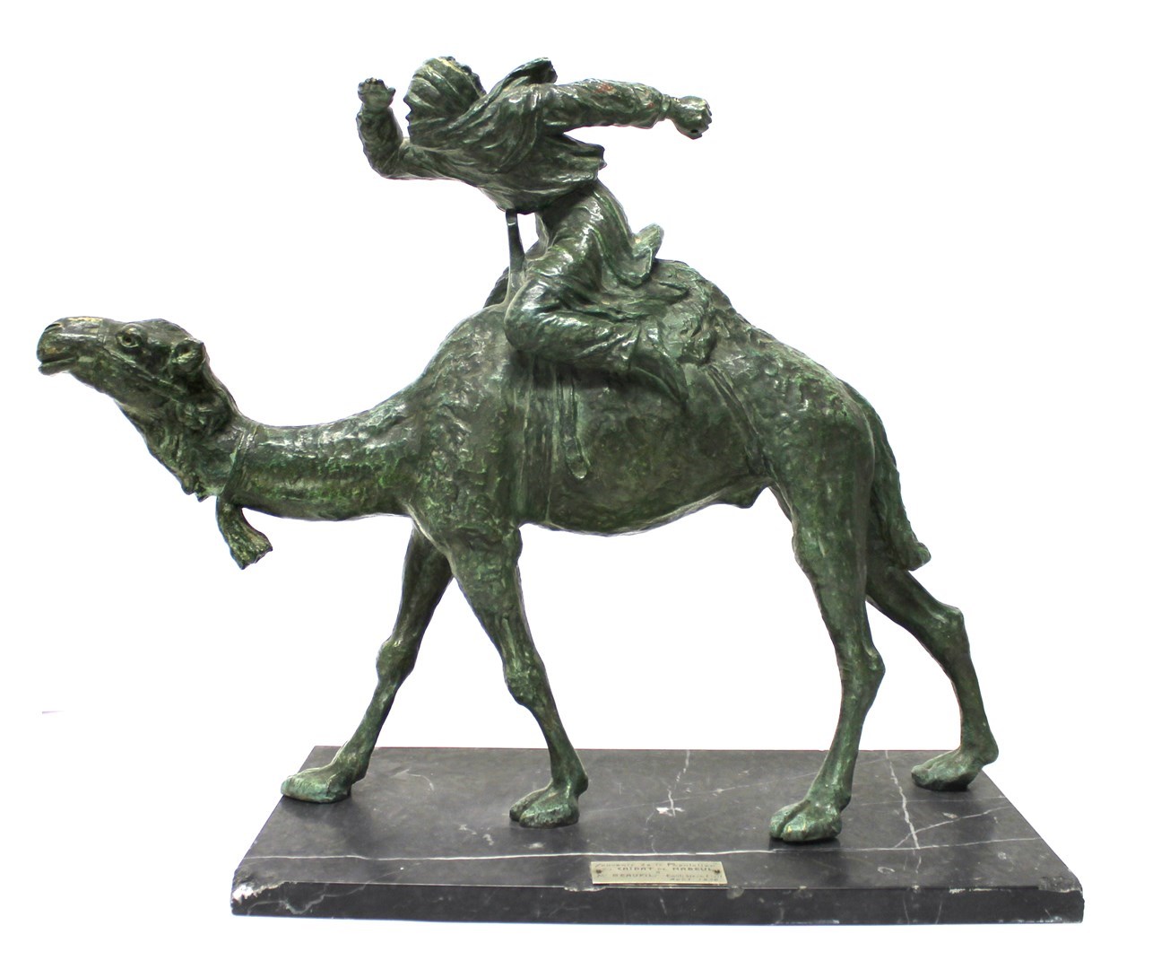 Appraisal: A composite bronze group of a camel and rider continental