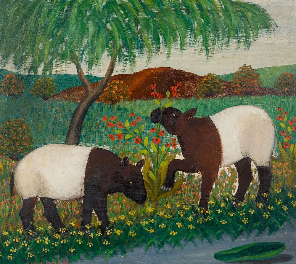 Appraisal: LAWRENCE LEBDUSKA AMERICAN - LAWRENCE LEBDUSKA AMERICAN - Two Tapirs