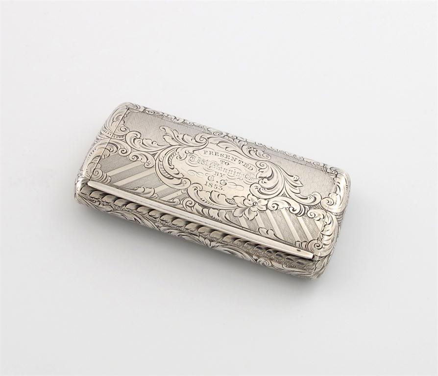 Appraisal: A Victorian silver snuff box