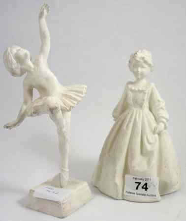 Appraisal: x Royal Worcester Unpainted Child Figures