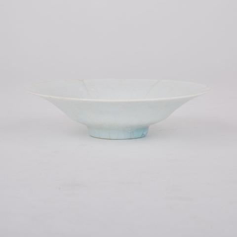 Appraisal: Qingbai Dish Condition firing flaws crackling to the glaze overall