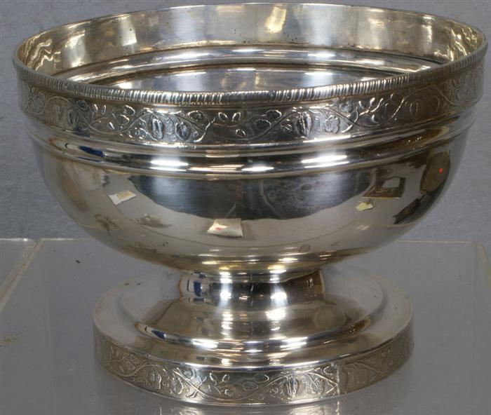 Appraisal: American coin silver waste bowl by Liberty Browne Philadelphia PA