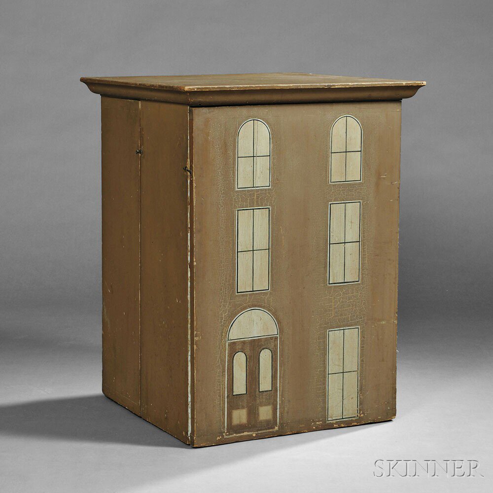 Appraisal: Painted Dollhouse America last third th century the rectangular form