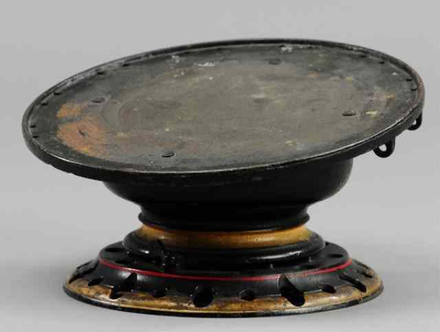 Appraisal: CARRIAGE WARMER Cast iron early New England find top lifts