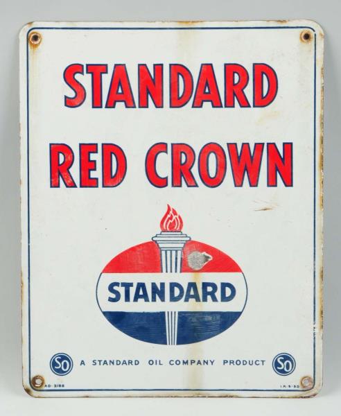 Appraisal: s Standard Gasoline Advertising Sign This s era Standard Gasoline