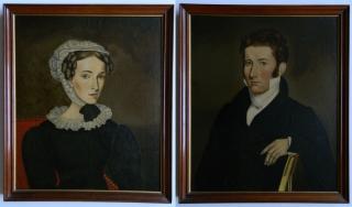 Appraisal: th c American School oil th c American School- Pair