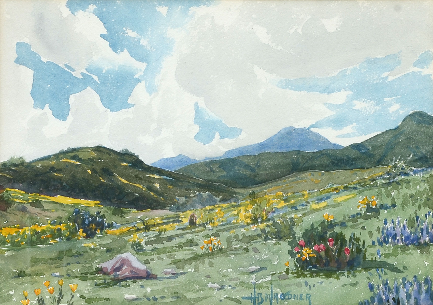 Appraisal: WAGONER Harry American - ''Spring in the West'' Watercolor sight