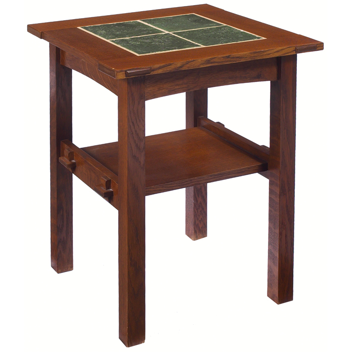 Appraisal: Arts and Crafts style table contemporary square top with four