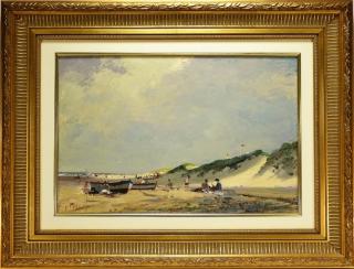 Appraisal: Roy Petley Impressionist Beach Scene Dune Painting UNITED KINGDOM b