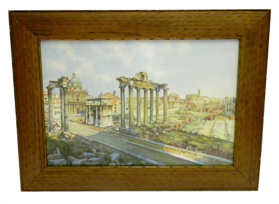 Appraisal: A Borelli Italian th th C watercolor on paper depicting