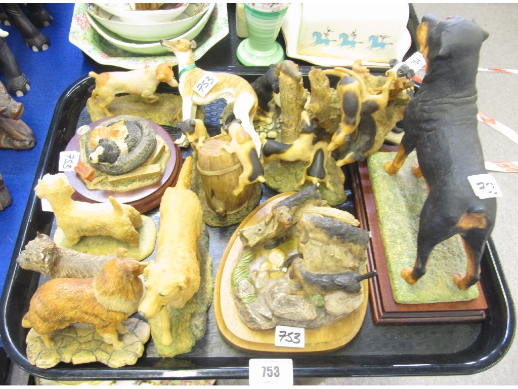 Appraisal: Various Border Fine Arts and other dog figures including Doberman