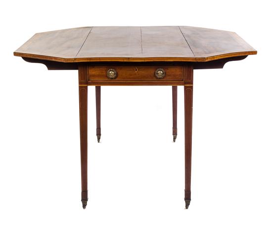 Appraisal: Sale Lot A George III Style Walnut Pembroke Table th