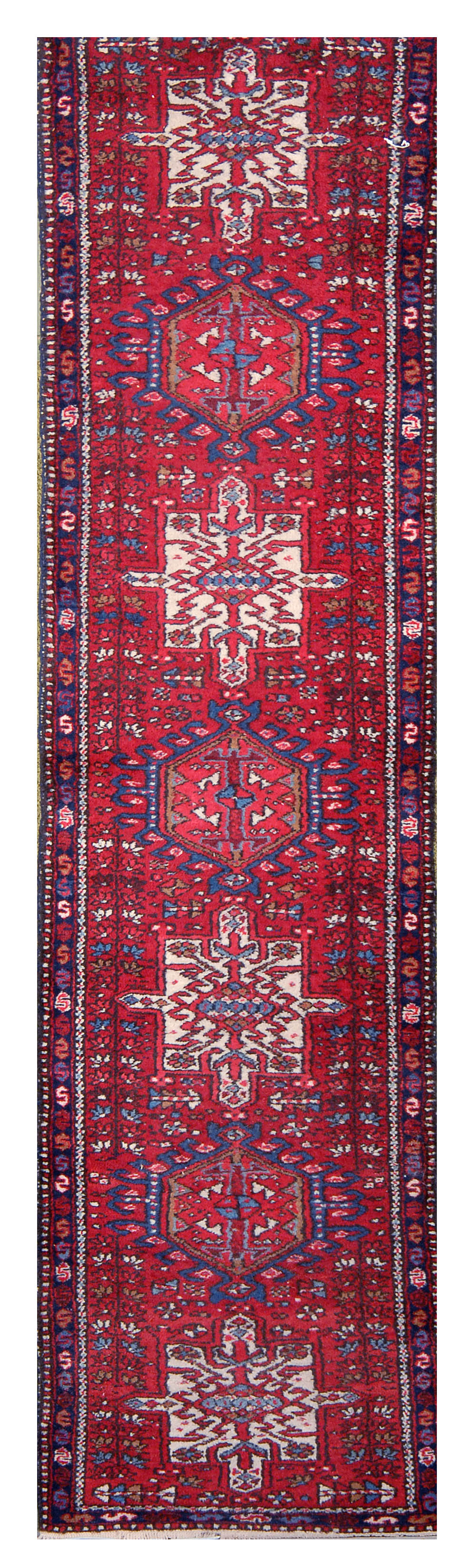 Appraisal: ORIENTAL RUG KARAJA ' x ' Dark red field with