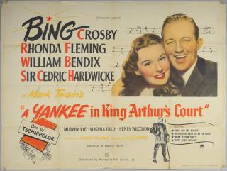 Appraisal: A Yankee in King Arthur's Court British Quad film poster