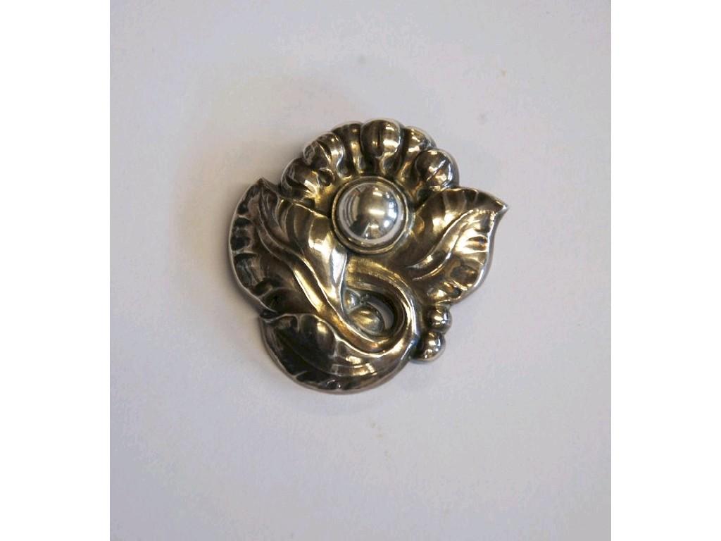 Appraisal: MODERN GEORG JENSEN SILVER BROOCH import mark for London EST