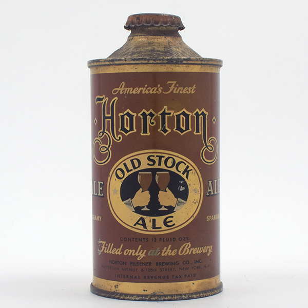 Appraisal: Horton Ale Cone Top BLACK TEXT PANEL - Reference USBC