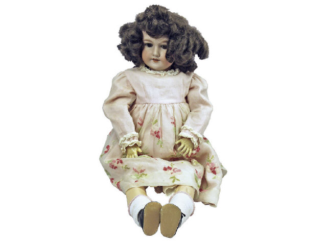 Appraisal: Armand Marseille bisque shoulder head doll with glass insert eyes