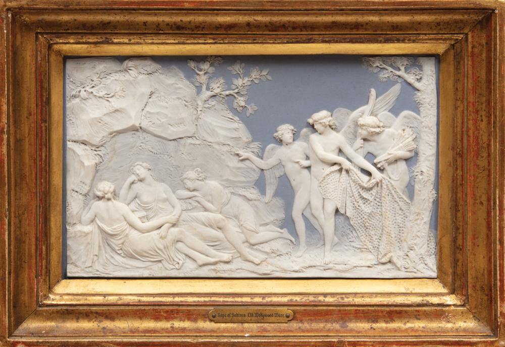 Appraisal: Antique Jasperware Plaque of the Rape of the Sabine Women