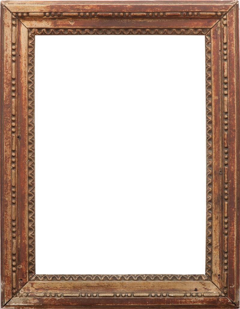 Appraisal: FRENCH GILTWOOD PICTURE FRAME With leaf-tip and egg-and-dart border x