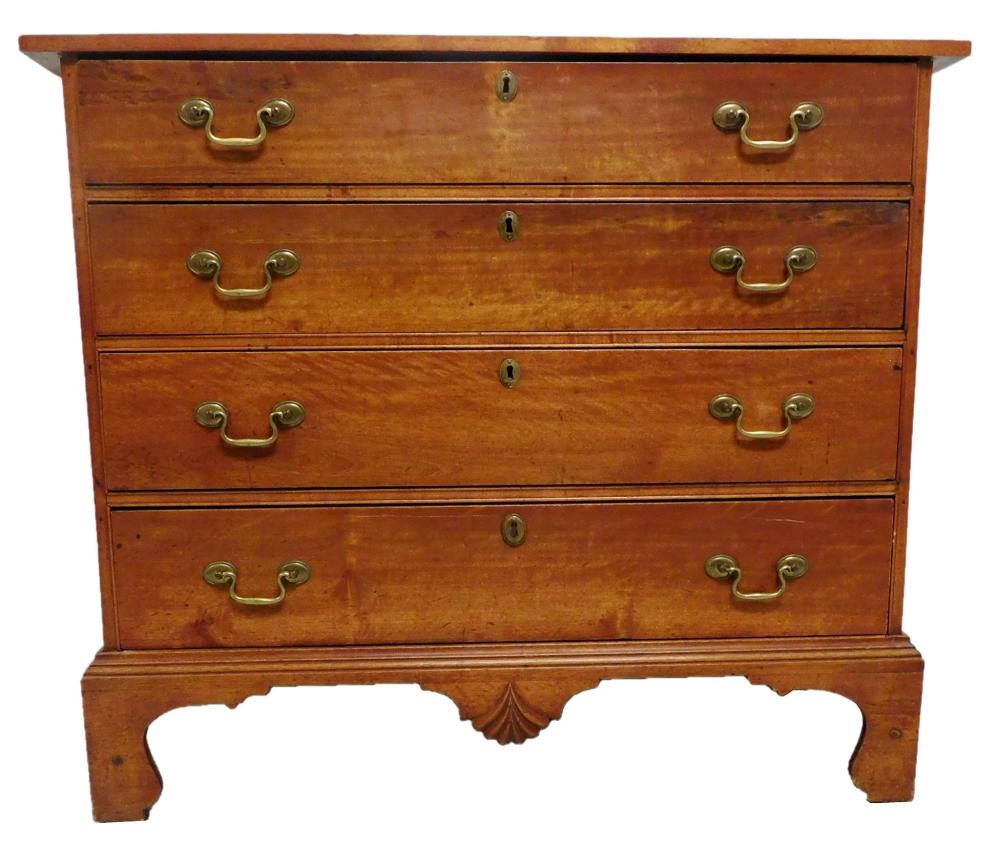 Appraisal: Four drawer chest American late th early th C maple