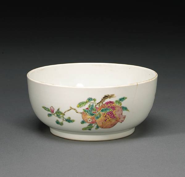 Appraisal: A famille rose enameled porcelain 'Three Abundances' bowl Qianlong Mark