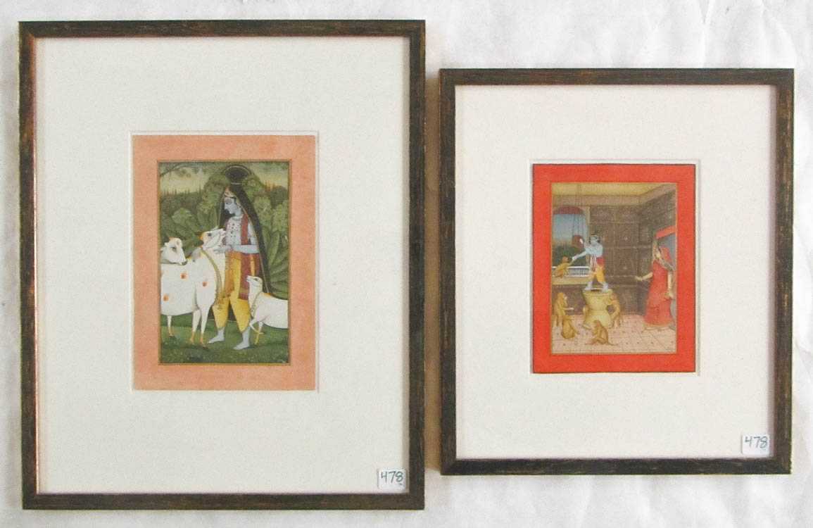 Appraisal: AJAY GARG TWO GOUACHES ON PAPER India born The Naughty