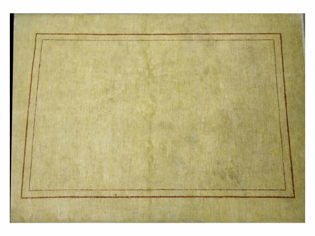 Appraisal: Hand-woven area rug ' x ' gold field with thin