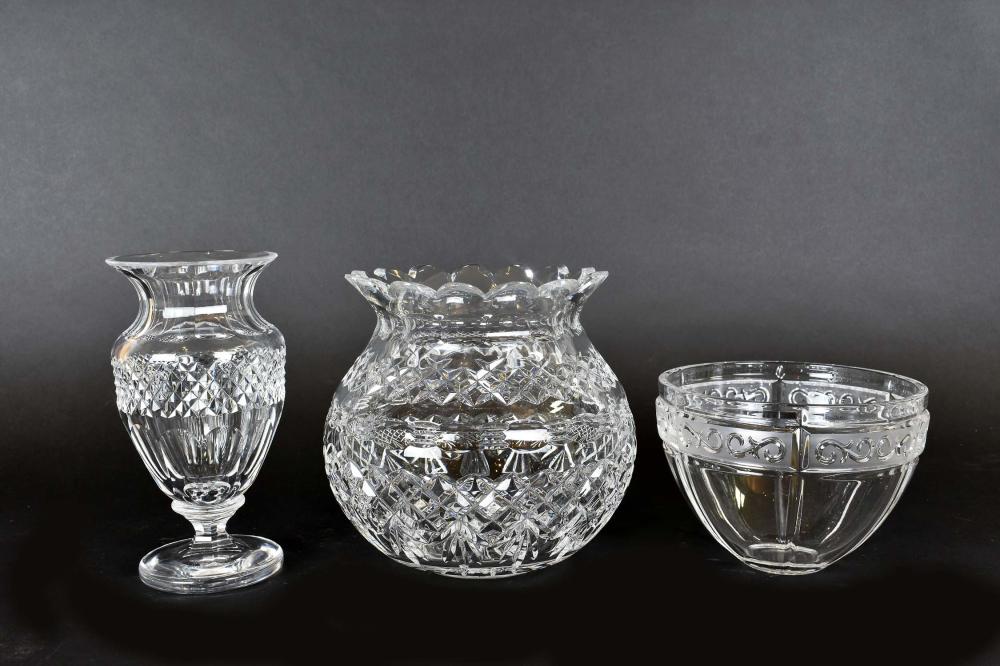 Appraisal: WATERFORD GLASS BOWL AND A VAL ST LAMBERT VASESigned Together